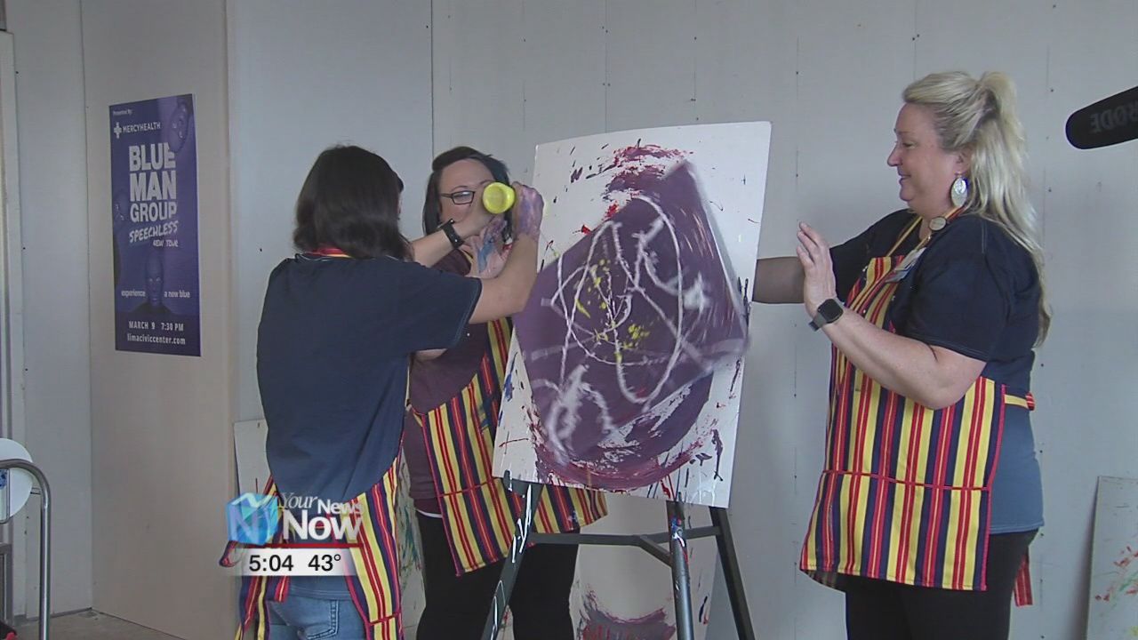 Mercy Health-St. Rita's 'goes blue' with art event